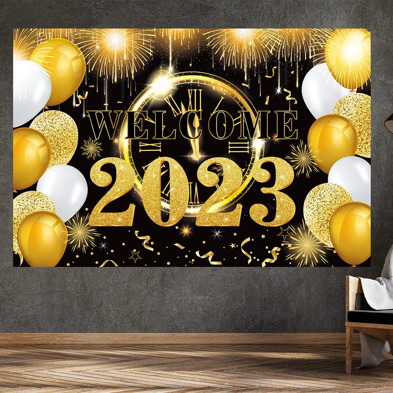 Feliz Ano Novo 2023 Fundo Festa Decoração Fotografia Natal Decorações Para  Casa 2023 Bolo Inserir Papel Óculos Foto Adereços Banner | Shopee Brasil