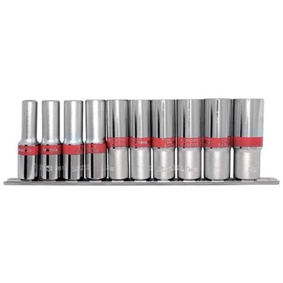 Jogo de Soquetes Sextavado Longos 10mm a 22 mm 10 Peças Encaixe 1/2 Polegadas 135909 MTX em Oferta na Shopee
