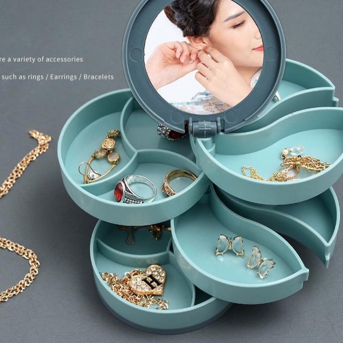 Organizador Plastico Porta Joias/bijuterias/maquiagens Com Gaveta em Oferta na Shopee