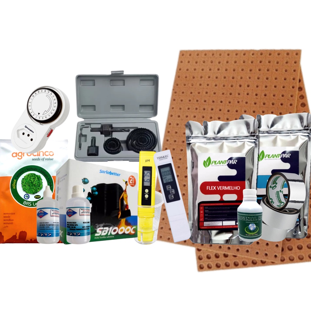 Kit Hidroponista completo para iniciantes na Hidroponia