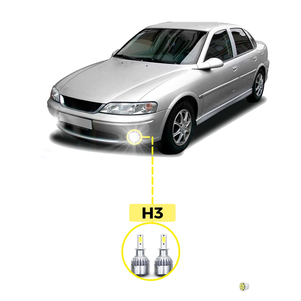 Kit Ultra LED Chevrolet Vectra 2000/2005 20000 Lúmens 6500K
