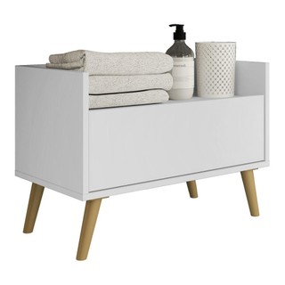 Gabinete de Banheiro Retrô Multimóveis 60 cm FG3624 Branco/Natural em Oferta na Shopee