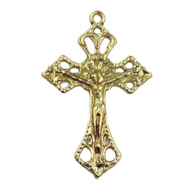 Acessórios P/montagem De Terço, 10 Crucifixos Dourado