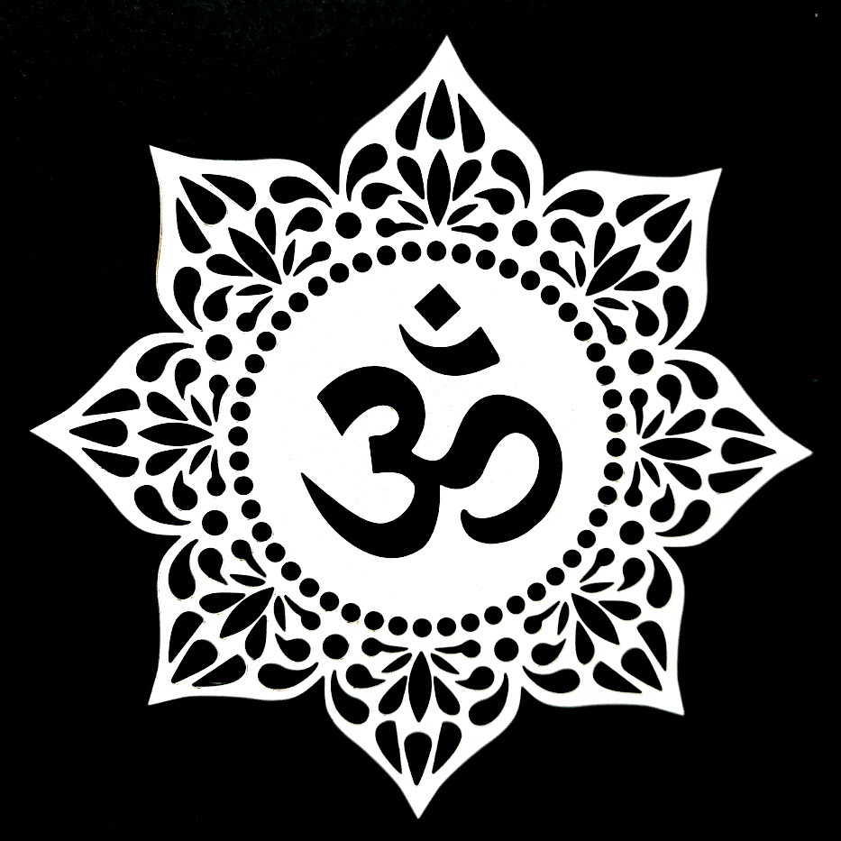 Imagem Mandala OM de Proteção Meditação Sala Yoga 15cm Porta Entrada