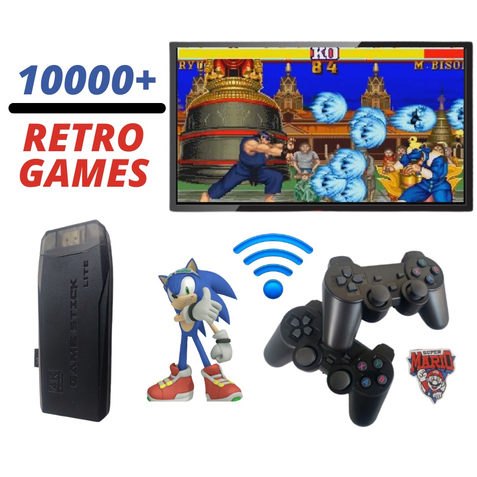 Vídeo Game Retro 34.000 mil Jogos + 2 Controles 64GB premiun