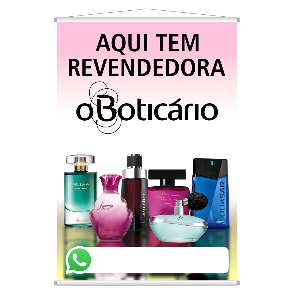 Banner Para Divulgação Aqui tem Revendedora O Boticário | Shopee Brasil