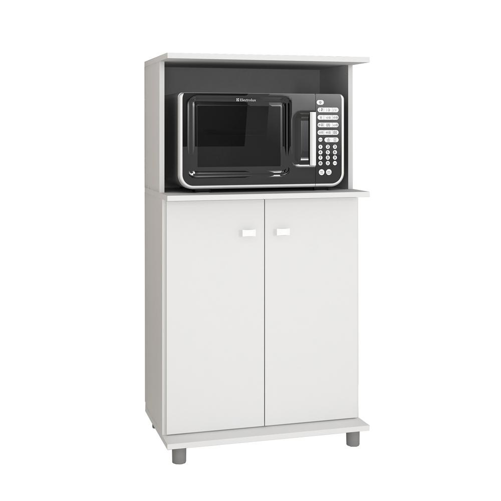 Balcão Multiuso para Forno e Microondas com 2 Portas Multimóveis CR20007 Branco em Oferta na Shopee
