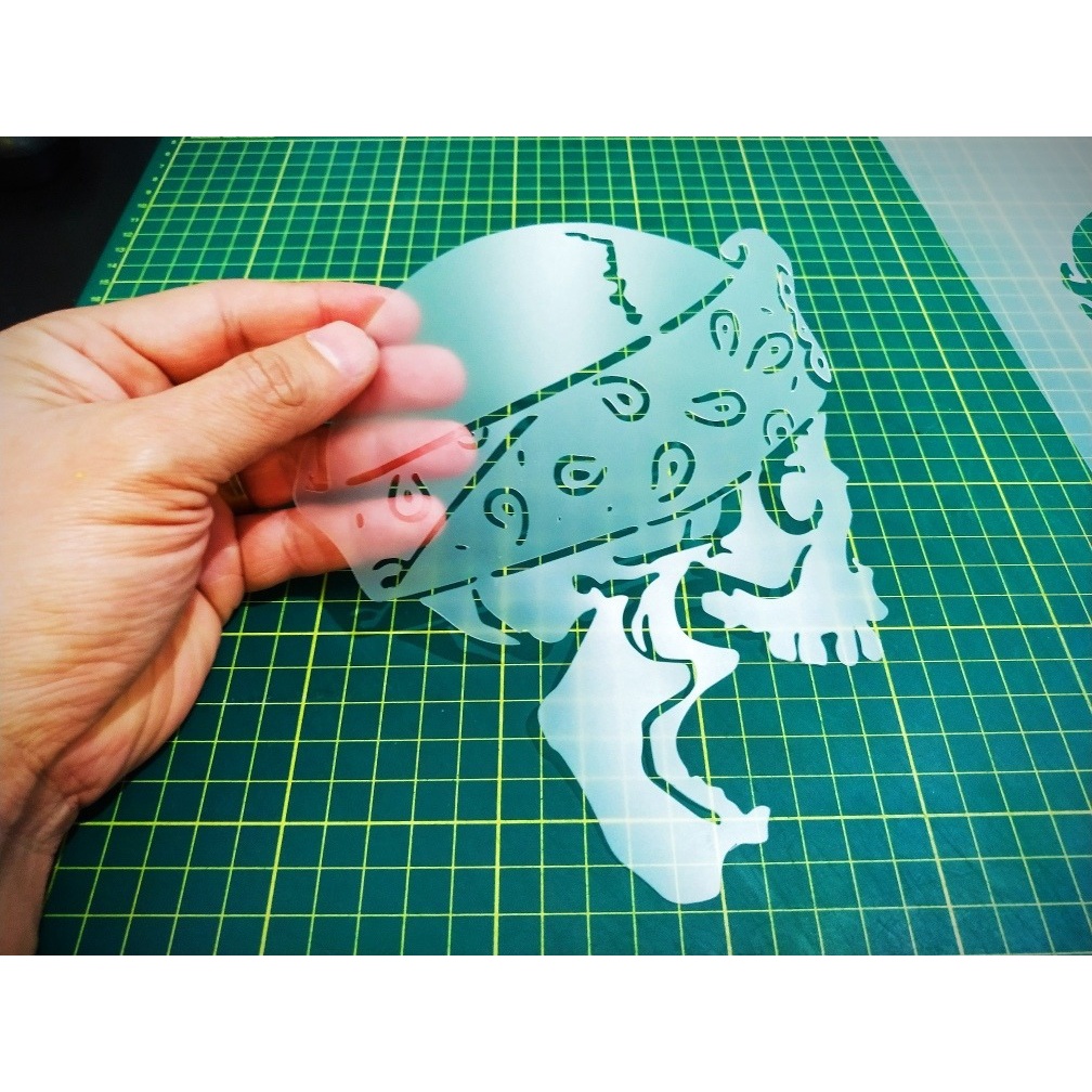 Stencil para Aerografia Caveira Mexicana c/ Bandana 2R17