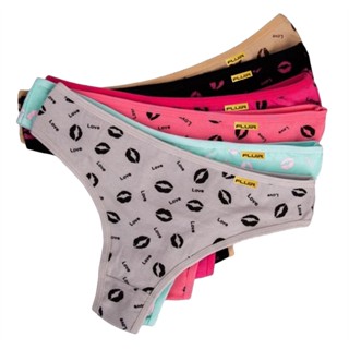 Kit 5 Calcinhas Tanga Conforto Cotton Algodão Oferta Royale