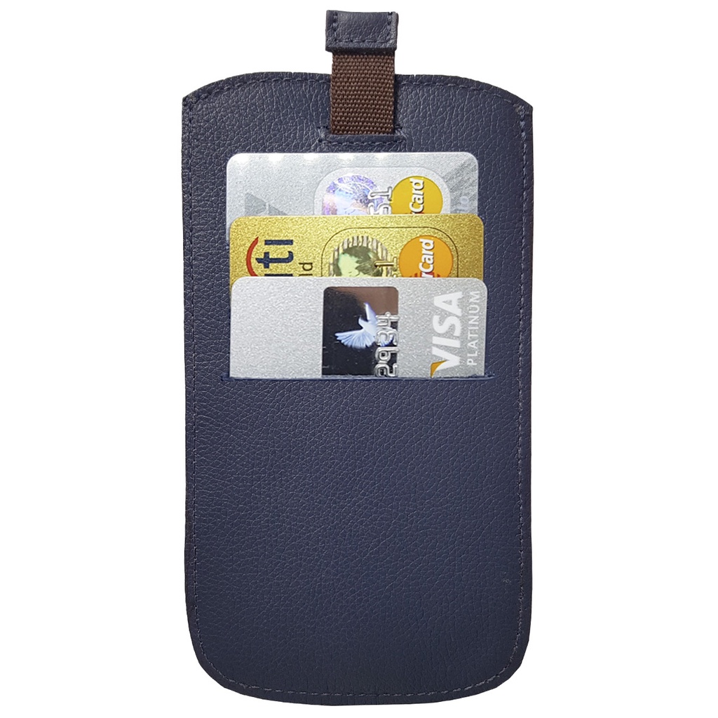 Case Capa Capinha Calculadora Financeira Hp12c Platinum Gold Couro Legítimo com Puxador Porta Cartão