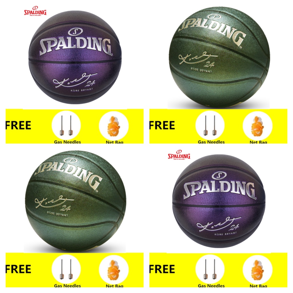 original Spalding 76-639Y KOBE BRYANT 24 Assinatura Bola De Basquetebol Resistente Ao Desgaste Tamanho 7 PU Combinação Durável Treinamento Adulto De Basquete