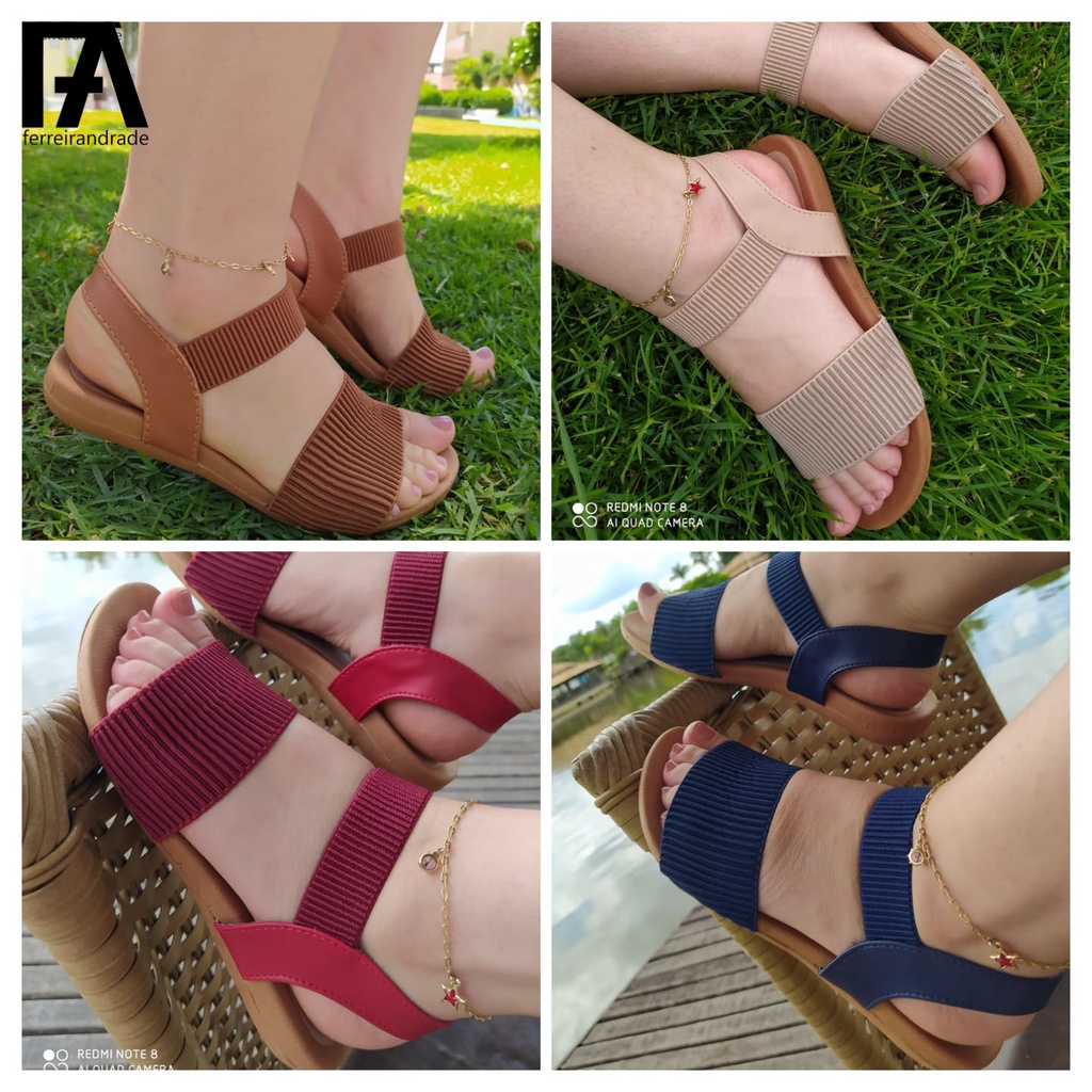 Sandália Feminina Rasteirinha Casual Promoção Dia a Dia Conforto em Oferta na Shopee