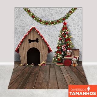 Fundo Fotográfico Pet Feliz Natal Em Tecido Sublimado 1,20x1,70m - PET-88 em Oferta na Shopee