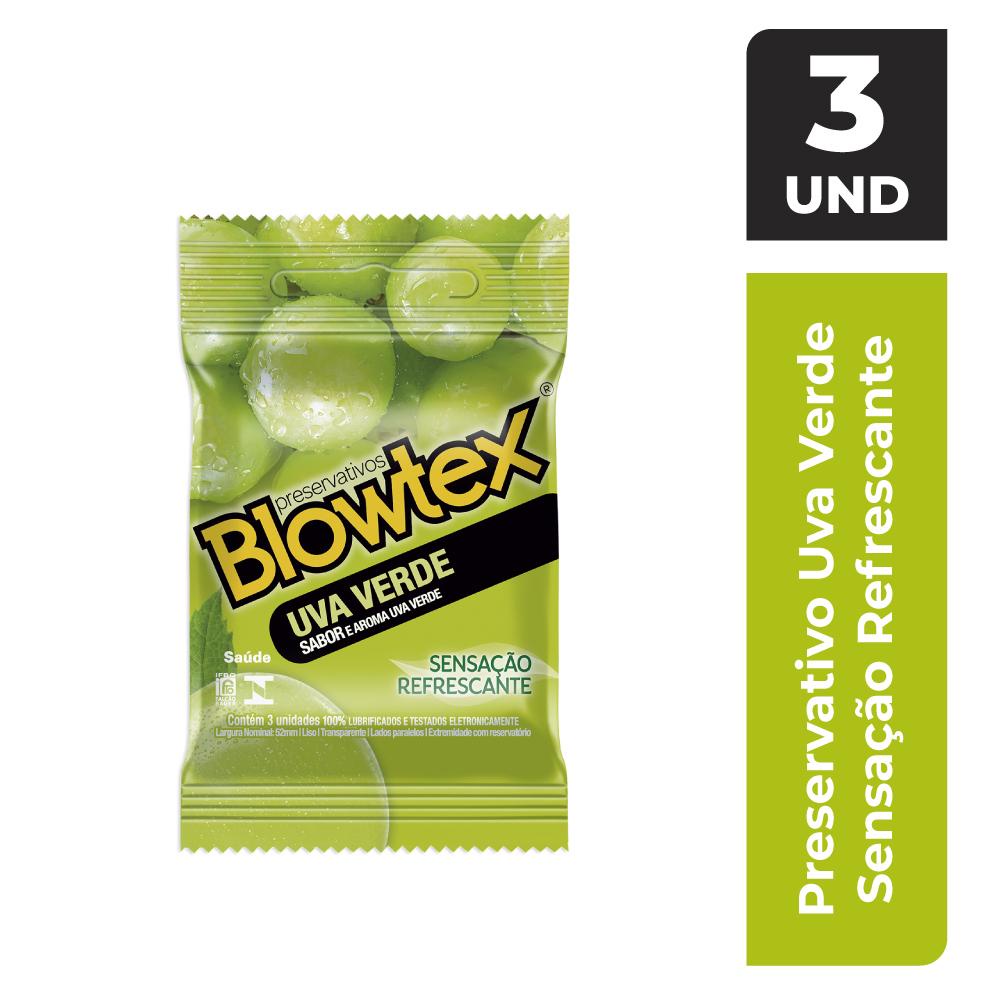 Preservativo Blowtex Uva Verde 3 unidades em Oferta na Shopee