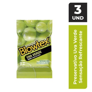 Preservativo Blowtex Uva Verde 3 unidades em Oferta na Shopee