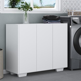 Armário Lavanderia com 3 Portas 90 cm Multimóveis MP5034 Branco