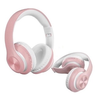 Fone De Ouvido Headset Bluetooth P68 Wireless Rosa 5.0 | Shopee Brasil