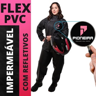 Capa De Chuva Moto Motoqueiro Pioneira PVC Combate Feminina em Oferta na Shopee