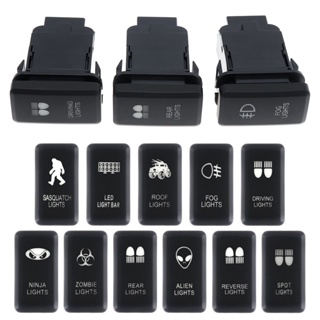 Interruptor De Botão De Pressão 12V ON/Off Blue Backlight Com Kit De Fio Conector Compatível Toyota Hilux/Prado 120 em Oferta na Shopee