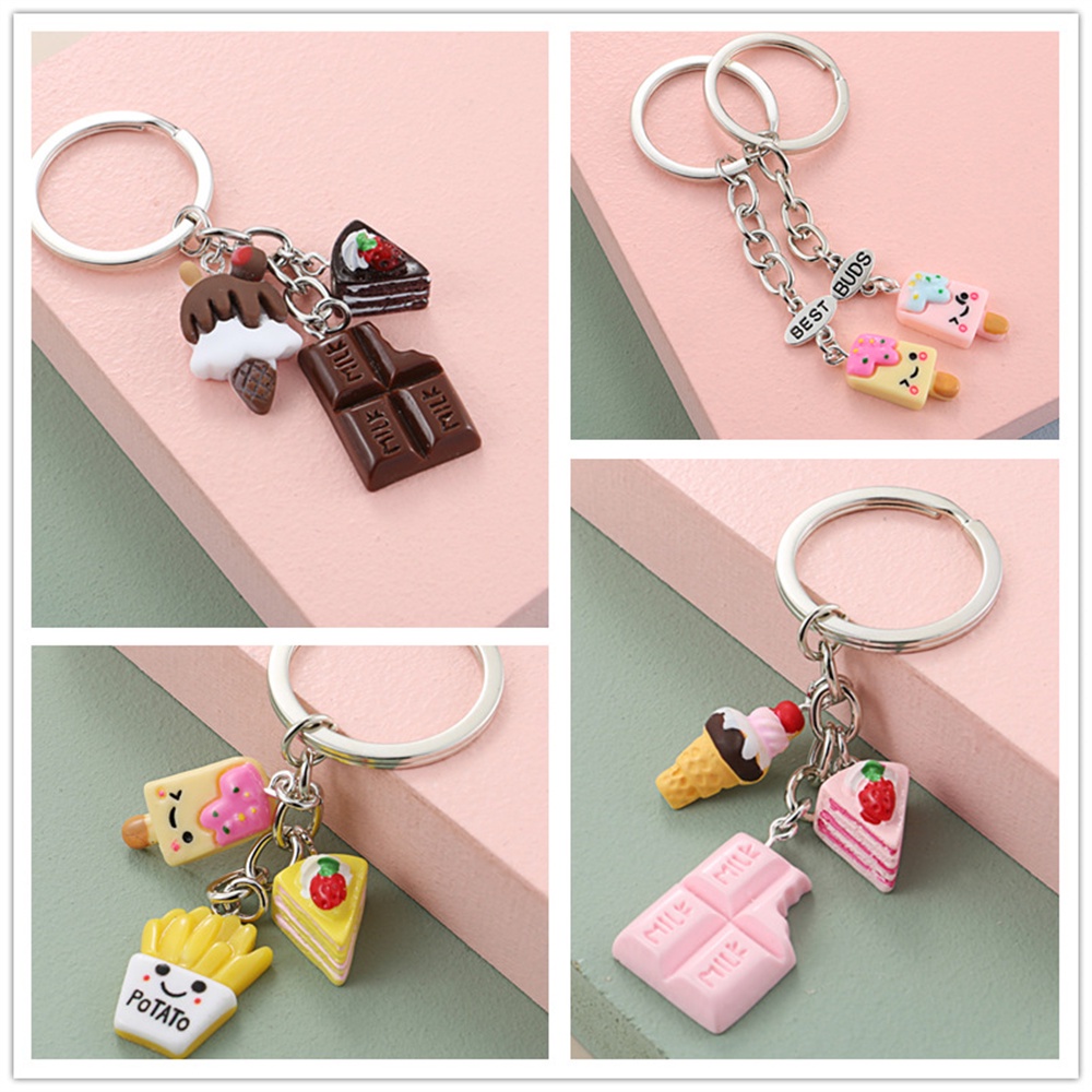 Chaveiro De Simulação Criativa Chocolate Pendentes De Sorvete Fofo Saco Feminino Accessoreis Kawaii Girl Gifts em Oferta na Shopee