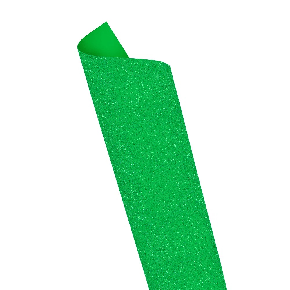 1 Placa Folha de EVA COM BRILHO 40cmX60cm - VERDE CLARO - LEOARTE - Inspire sua Festa Loja