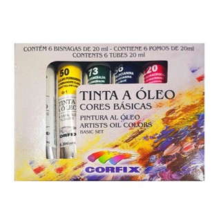Estojo de Tinta Óleo Corfix com 6 Bisnagas 20ml