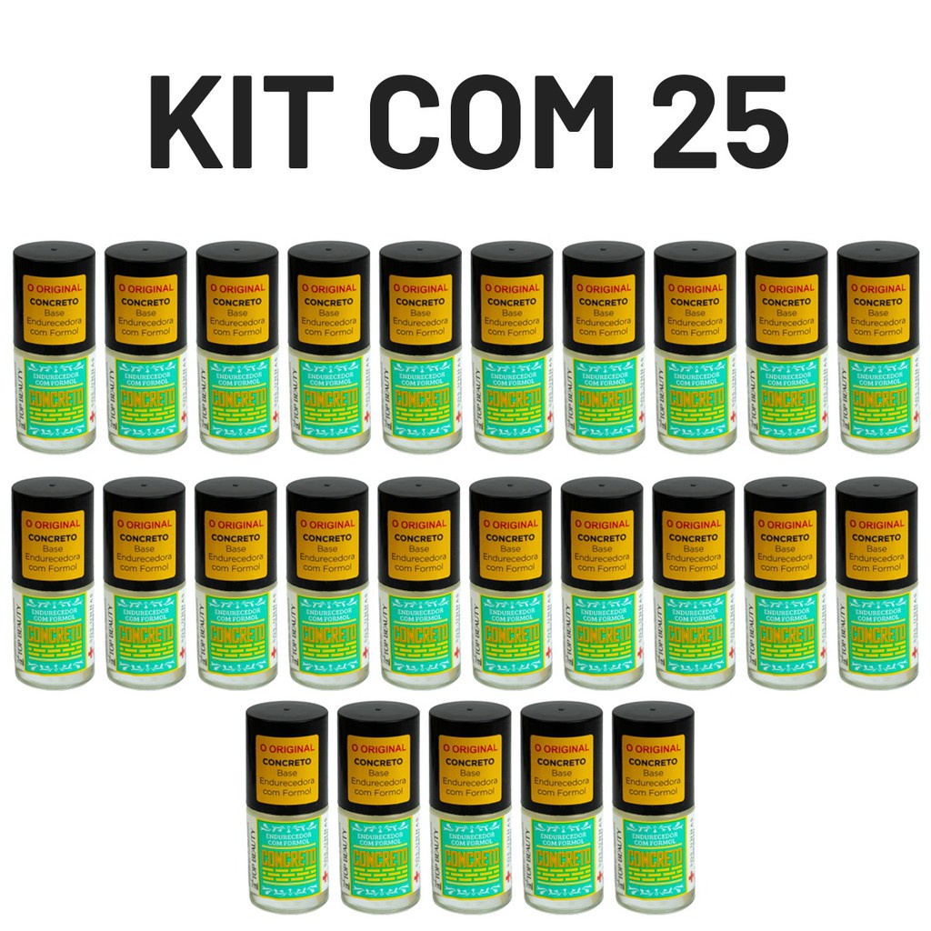 Kit C/25 Bases Concreto Endurecedor -Top Beauty