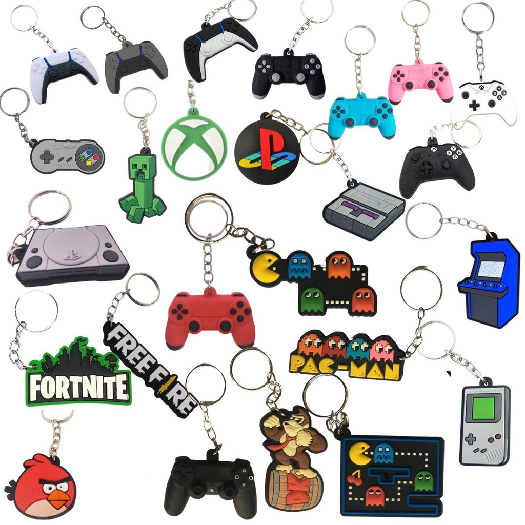 Vintage Video Game Controller Keychains Cool Men Gaming Gamer Jewelry ...