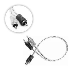 Cabo Y Rca Blindado Techone 2 Machos Preto Prata Injetado