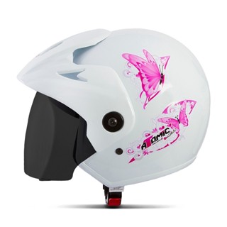 Capacete Feminino Aberto Para Moto Pro Tork Atomic For Girls Viseira Fumê