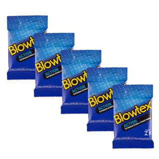 Kit 05 Pacotes Preservativo Blowtex Action com 03 Unidades cada