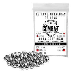 Munição Airsoft Esferas de Alumínio Combat Airsoft 6mm 300un.