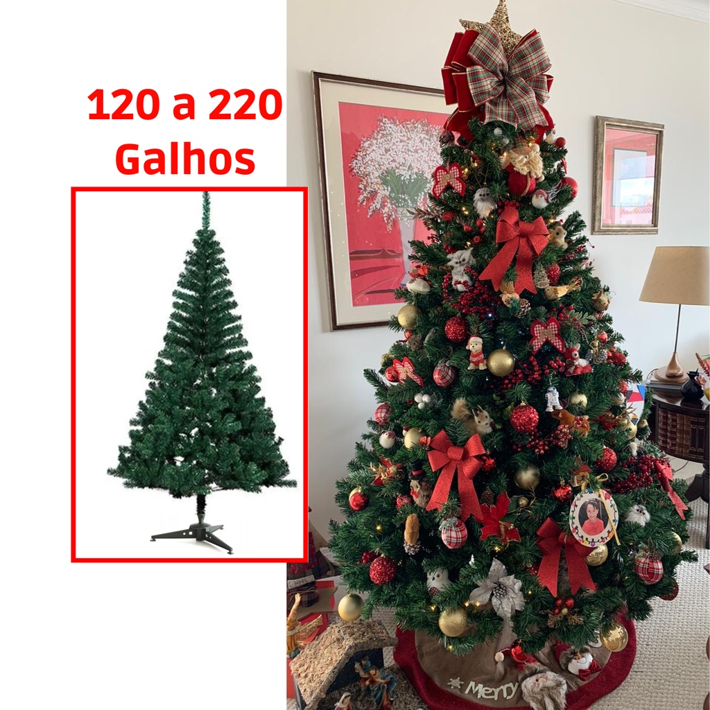 Árvore De Natal 120 Galhos 220 Galhos 1,20 Metros 1,50 Metros Arvore De  Natal Decoração Verde Pinheiro | Shopee Brasil