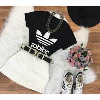 Camiseta Tshirt Feminina em Tecido de Malha Gola Redonda