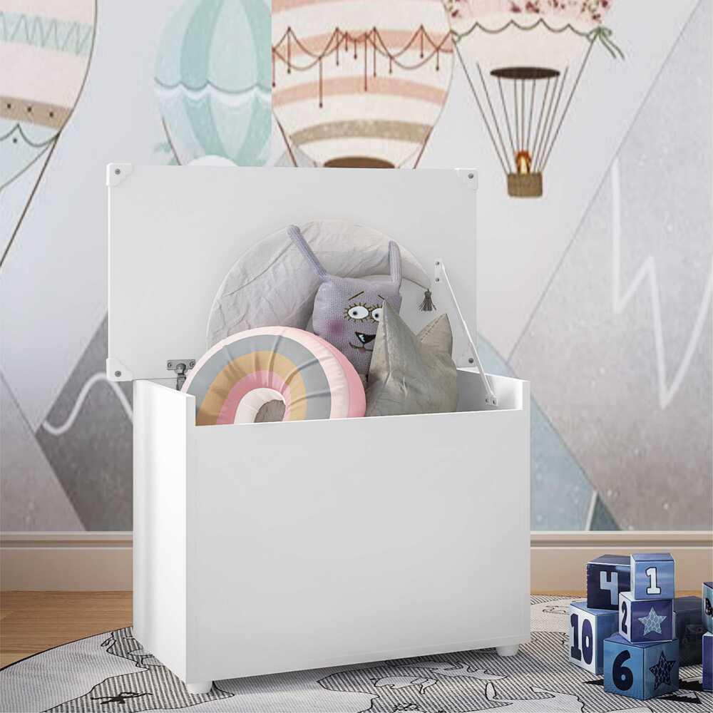 Baú Organizador Caixa de Brinquedos Multimóveis Branco - Home & Living