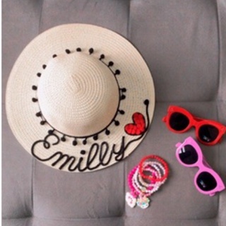 Chapéu de Praia Infantil Personalizado Com o Nome Que  Desejar sol praia verão 2026 Enviar o Nome No Chat e a idade em Oferta na Shopee