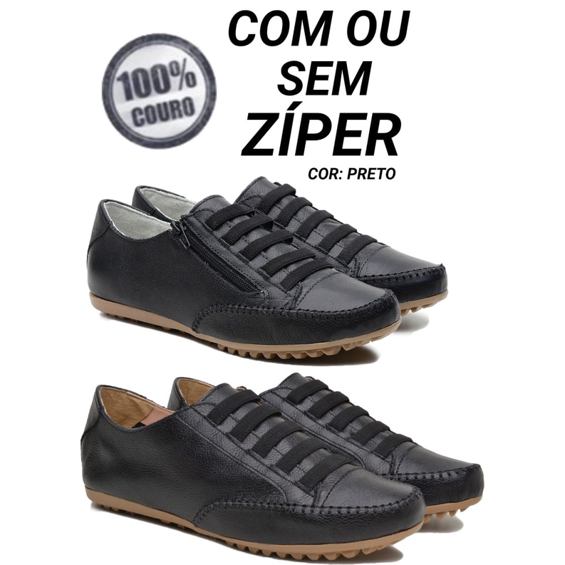Tênis Feminino Sapatênis Mocatênis Em Couro