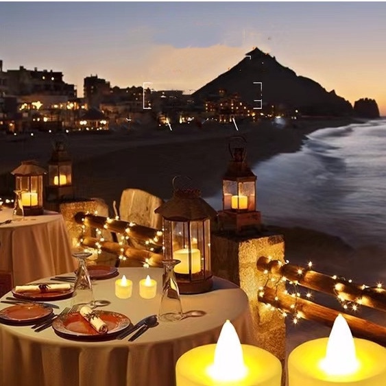 Kit Com 10 Velas De Led Vela Eletrônica Artificial