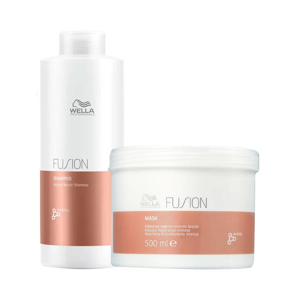 Kit Wella Professionals Fusion Profissional - Shampoo e Máscara - Beauty