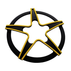 Kit c/ 2 Tela Estrela Alto Falante 12 Polegadas Preto E Amarelo
