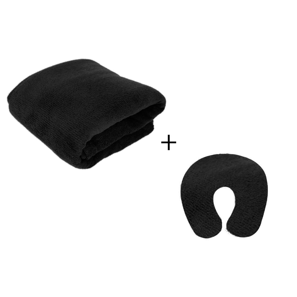 Kit Para Viagens Manta de casal + Encosto de pescoço Kit manta grande e almofada de viagem Super macio Manta Grande