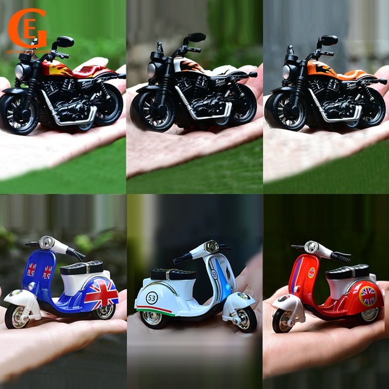 Harley Motocicleta Modelo Simulação Vespa Mulheres Brinquedo Locomotivas Retrô Com Rodas De Função Pull Back Pode Deslizar