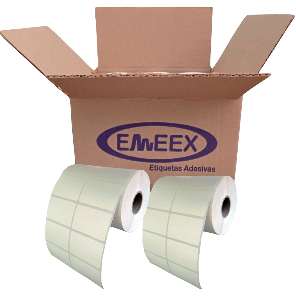 Etiqueta Térmica 50x30 2 Colunas, 2 Rolos - Impressora Zebra, Argox, Elgin...