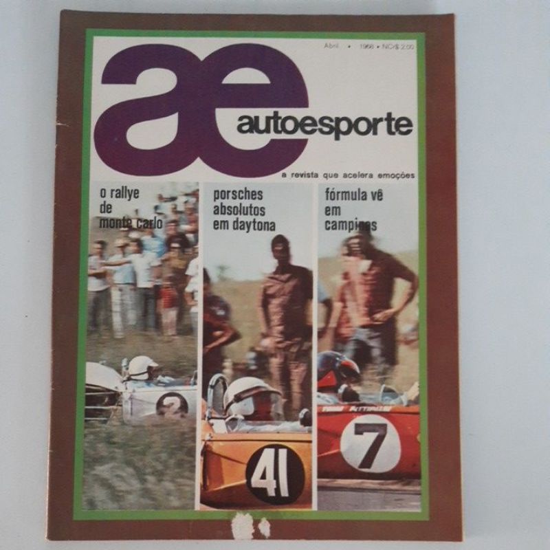 Revista Auto Esporte 24 Horas De Daytona Porsche Rallye Formula V Emerson Fittipaldi Kart