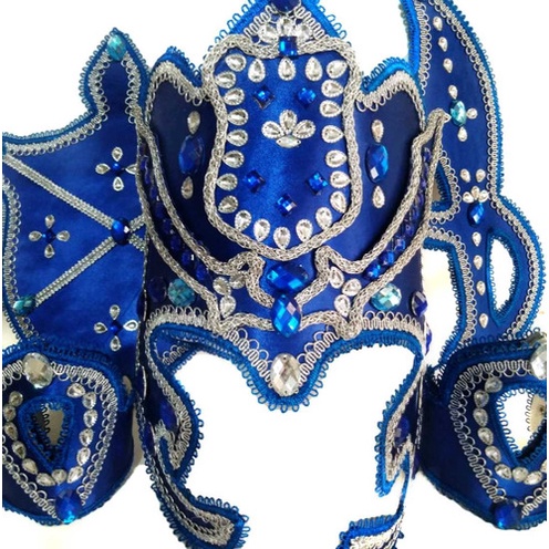 Paramenta De Ogum Azul Luxo Lindo Umbanda E Candomblé!