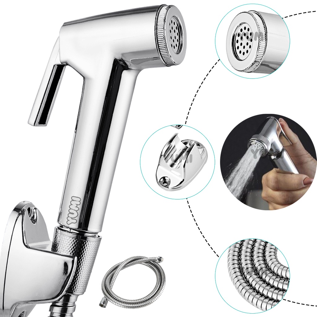 Ducha Higiênica Banheiro 100% Luxo Mangueira Inox Cromado 1,20m Chuveirinho Privada em Oferta na Shopee