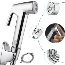 Ducha Higiênica Banheiro 100% Luxo Mangueira Inox Cromado 1,20m Chuveirinho Privada
