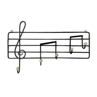 Cabide Cabideiro 5 Ganchos l De Ferro Artesanal Tema Nota Musical l Suporte De Roupa Bolsa De Parede Para Quarto Sala em Oferta na Shopee