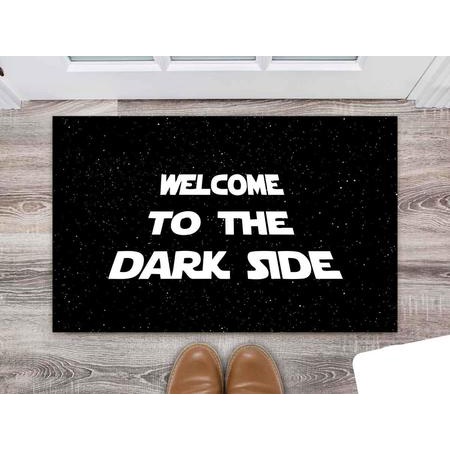 Tapete Capacho Decorativo Entrada Porta Sala Welcome to the Dark Side (Star Wars)