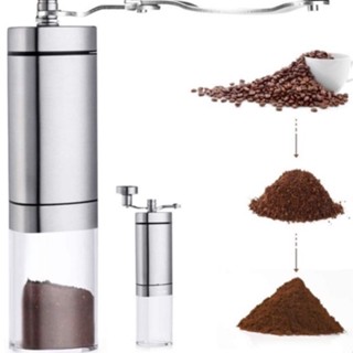 Moedor De Café Manual Gourmet Profissional Em Aço Inox Com Manivela